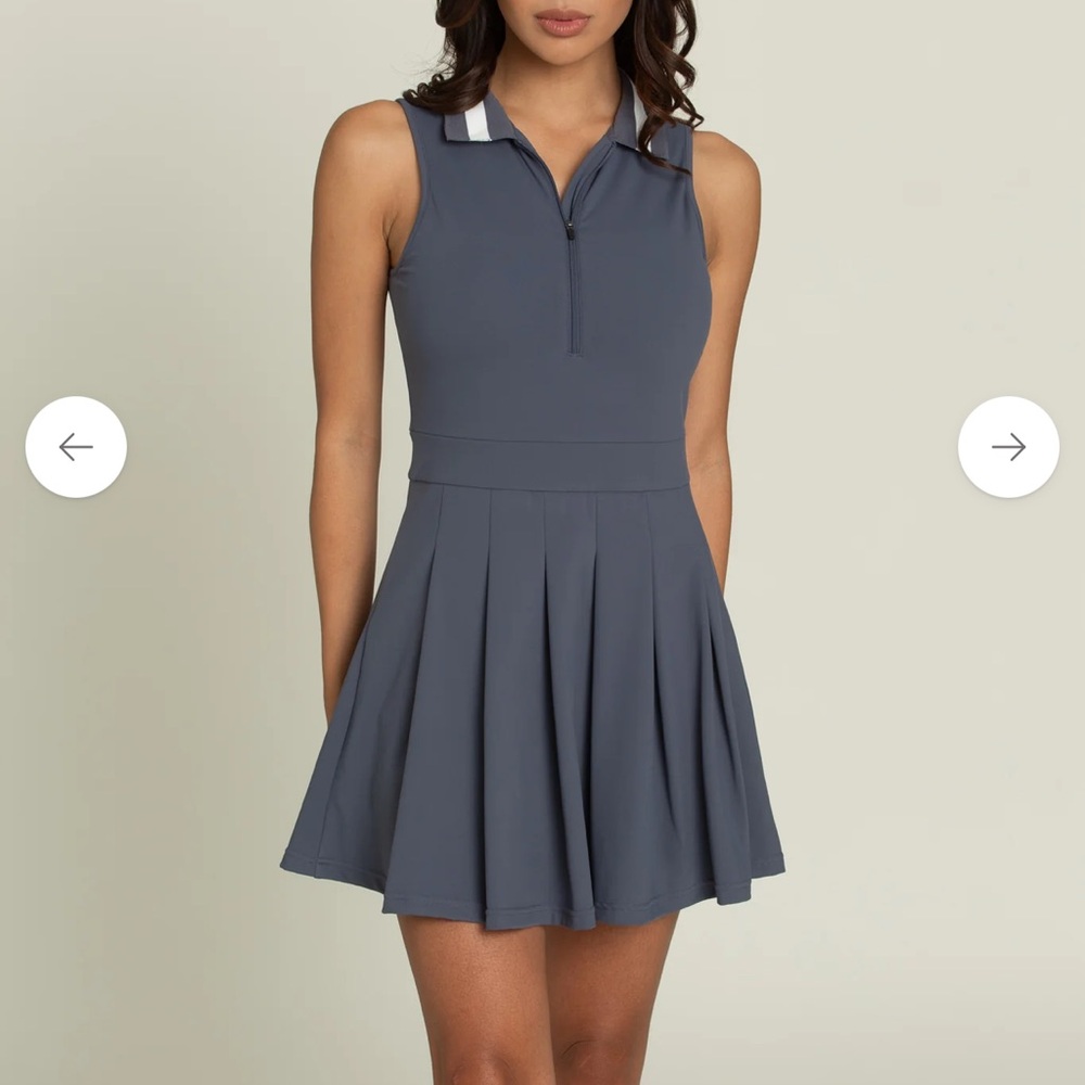 Gold Hinge Pleated Dress